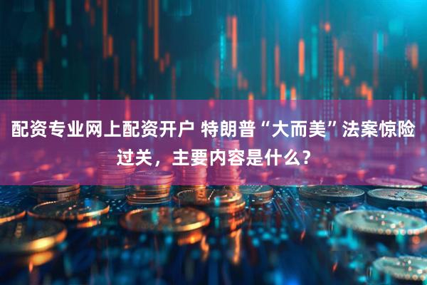 配资专业网上配资开户 特朗普“大而美”法案惊险过关，主要内容是什么？